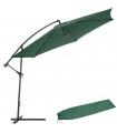 Parasol Colgante Lateral Aluminio 3 m Color Verde