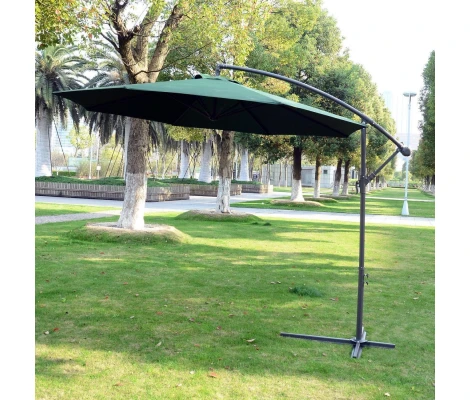 Parasol Colgante Lateral Aluminio 3 m Color Verde