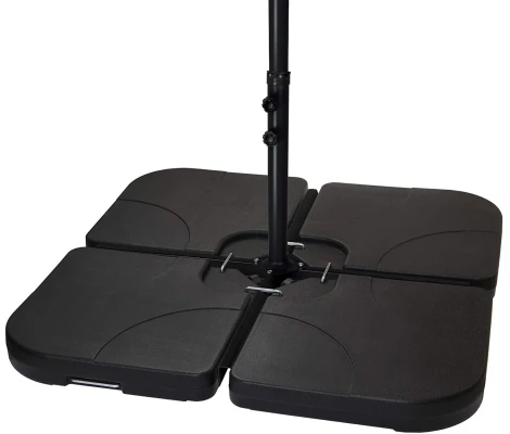 Base Soporte Parasol Rellenable Cuadrado 4 Piezas