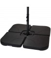 Base Soporte Parasol Rellenable Cuadrado 4 Piezas