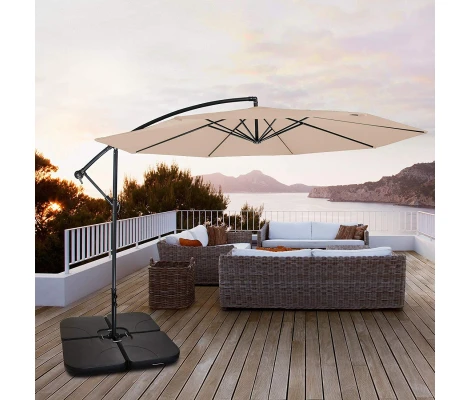 Base Soporte Parasol Rellenable Cuadrado 4 Piezas