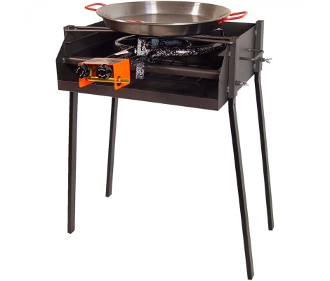 Imex El Zorro Barbacoa Cuadrada Con Soporte Paella 50x40x75cm 71584