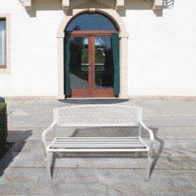 Banco Jardin Papillon Dothan Blanco 128x56x85 cm