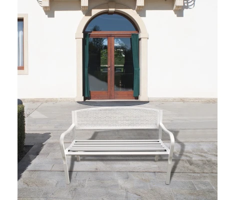 Banco Jardin Papillon Dothan Blanco 128x56x85 cm