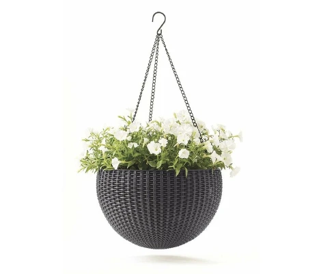 Keter Maceta Colgante Gris Antracita 35 x 35 x 22 cm