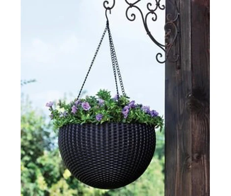 Keter Maceta Colgante Gris Antracita 35 x 35 x 22 cm