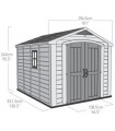 Keter Caseta De Resina Factor 8X11 - 209876 - 256,5x331,5x243 cm y 8,1 m²