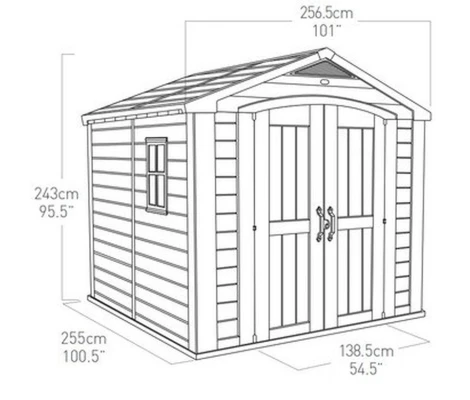 Keter Caseta De Resina FACTOR 8X8 - 209875 - 256x255x243 cm