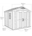 Keter Caseta De Resina FACTOR 8X8 - 209875 - 256x255x243 cm