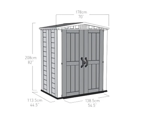 Keter Caseta De Resina FACTOR 6X3 - 209874 - 178 X 113.5 X 208 cm