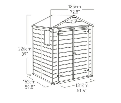 Keter Caseta De Resina MANOR 6X5DD - 203521 - 185 X 152 X 226 cm