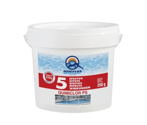 Quimicamp Cloro Quimiclor PS 5 Efectos Tabletas 250 gr