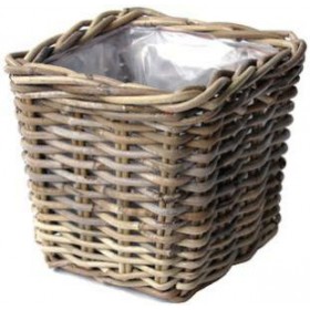 Macetero Cuadrado Mimbre Mariana