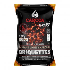 Briquetas de Carbón 1,5 kg Autoencendibles  Carcoa