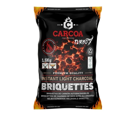 Briquetas de Carbón 1,5 kg Autoencendibles  Carcoa