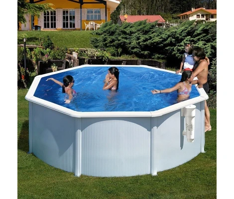 Gre Piscina Bora Bora De Acero Blanco Redonda Ø 300 x 120 cm KITPR303