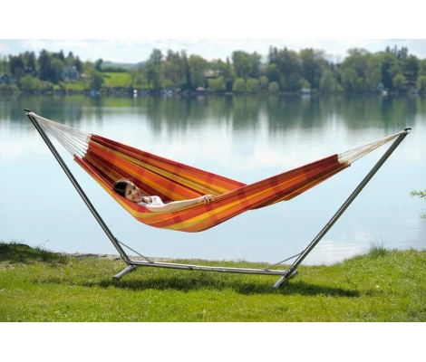 Amazonas Hamaca Con Soporte Sun Set Silver