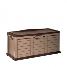 Baúl Resina Con Asiento Mediano Moka Marrón 270L