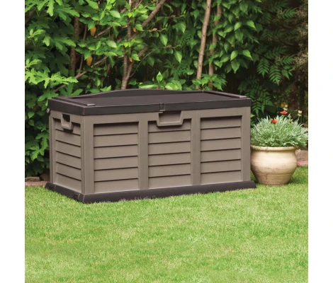 Baúl Resina Con Asiento Mediano Moka Marrón 270L