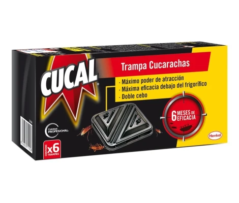 Cucal Insecticida Trampa Cucarachas Doble Cebo 6 uds