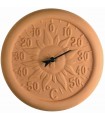 Garden Reloj Thermometer Terracotta 30cm Gardman