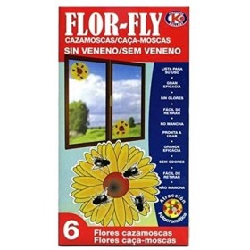 Flor Fly Cazamoscas Sin Veneno 6 uds