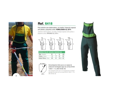 Peto Protector Desbrozadora Pattones Robert's