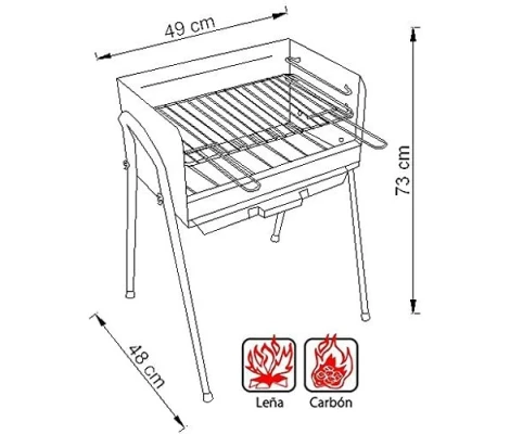 Imex El Zorro Barbacoa Con Parrilla Cincada 49x48x73 cm 71762