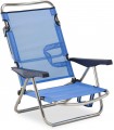 Silla Playa Plegable 4 Posiciones Con Asas Azul