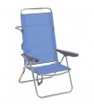 Silla Alta De Playa 4 Posiciones Con Asas Azul