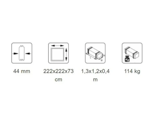 Palmako Mesa De Jardín Redonda Oscar ( 222 x 222 x 73 cm )
