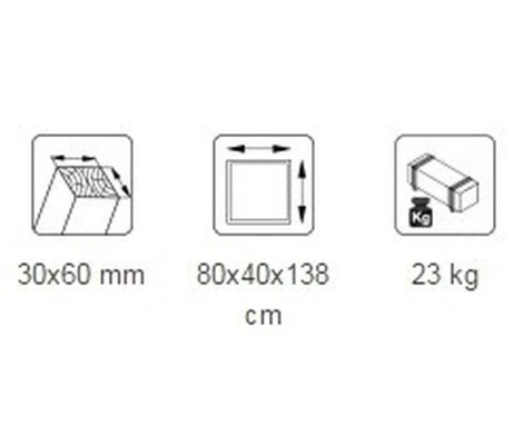 Palmako Pack 12 Jardineras De Madera Gerda 80 x 40 x 138 cm