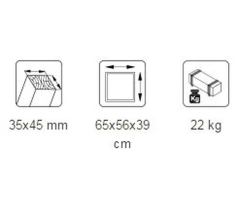 Palmako Pack 12 Jardineras De Madera Sanna 65 x 56 x 39 cm