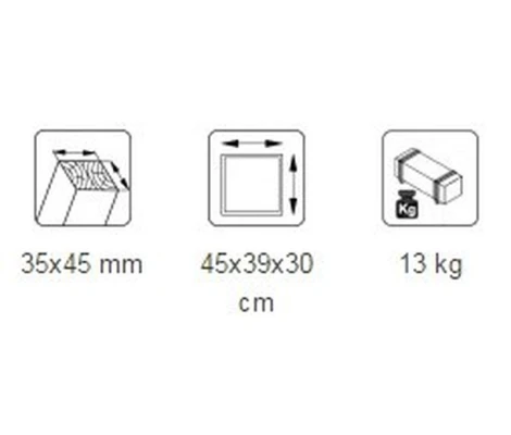 Palmako Pack 18 Jardineras De Madera Smilla 45 x 39 x 30 cm