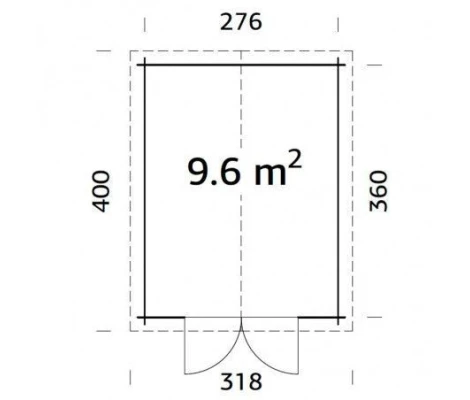 Palmako Cobertizo De Madera Ralf 9.6 m2 296 x 380 cm fr28-2938