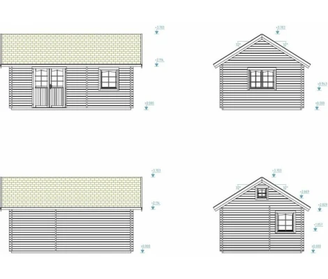 Palmako Casita De Fin De Semana Sandra 29.9 m2  ( 605 x 410 cm )