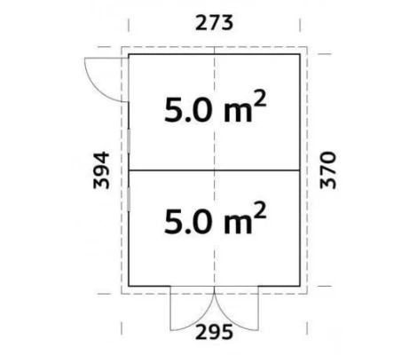 Palmako Cobertizo De Madera Dan 9.9 m2 273 x 370 cm el16-2737