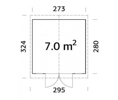 Palmako Cobertizo De Madera Dan 7.5 m2 273 x 280 cm el16-2728