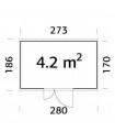 Palmako Cobertizo De Madera Leif 4.5 m2 273 x 170 cm el16-2717