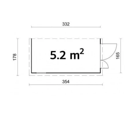 Palmako Cobertizo De Madera Mia 5.2 m2 333 x 165 cm el16-3317