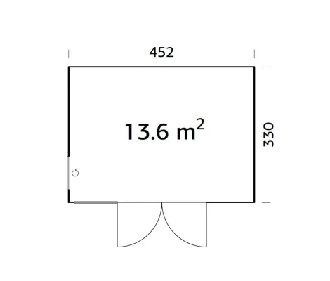 Palmako Casa Nórdica De Madera  Solveig 13.6 m2 456 x 332 cm el18-4533-1