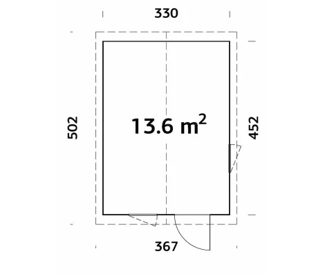 Palmako Casa Nórdica De Madera ly 13.6 m2 330 x 454 el18-3345