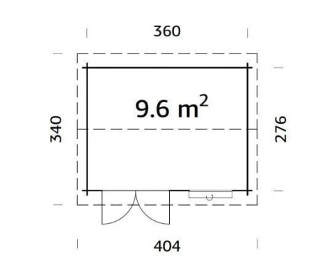 Palmako Cabaña De Madera Iris 9.6 m2 380 x 290 cm frf28-3829