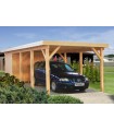 Palmako Carport Garaje De Madera karl 23.1 m2 360 x 762 cm cp3676
