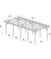 Palmako Carport Garaje De Madera karl 23.1 m2 360 x 762 cm cp3676