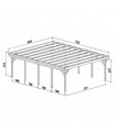 Palmako Carport Garaje De Madera karl 40.6 m2 600 x 762 cm cp6076