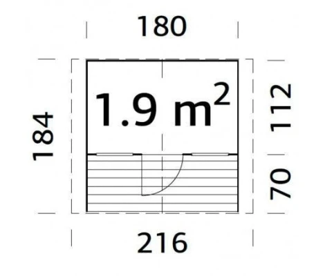 Palmako Casita Infantil De Madera Felix 1.9 m2 180 x 112 cm