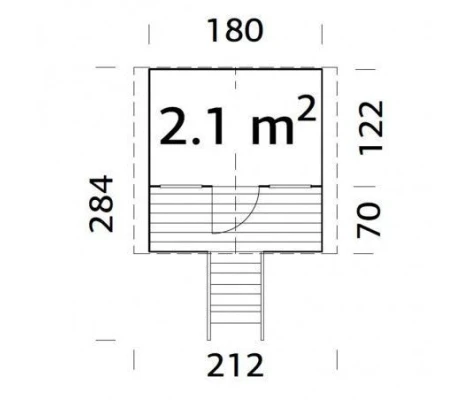 Palmako Casita Infantil De Madera Toby 2.1 m2 212 x 284 cm eld16-1819