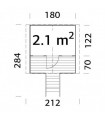 Palmako Casita Infantil De Madera Toby 2.1 m2 212 x 284 cm eld16-1819