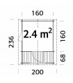 Palmako Casita Infantil De Madera Sam 2.4 m2 200 x 236 cm fr19-1824